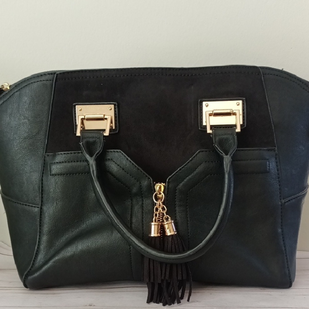 Cato Black and Gold Satchel Bag